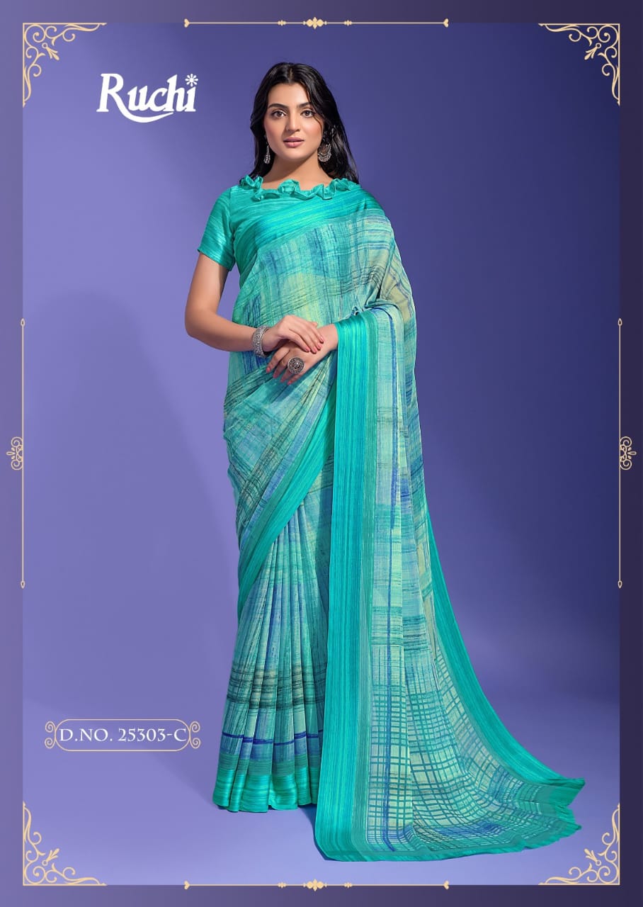 Ruchi Cherry 35 Soft Chiffon Printed Saree Catalog